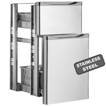 TAVX/2-R2 (25) Kühlpult Getränkekühler Flaschenkühlschrank, Edelstahl 2 Türen, 375 Liter